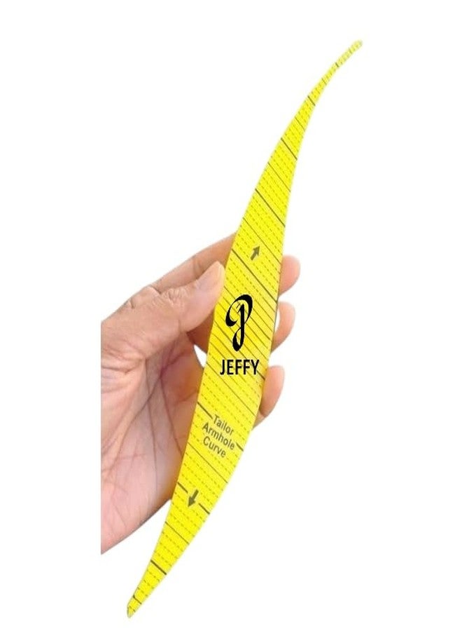 JEFFY Tailoring Ruler Set - 10-Piece Dressmaking & Sewing Tools Kit with French Curves, Measuring Tape, Thread Cutter, Marking Pen & More for Pattern Making and Garment Design - Image 2